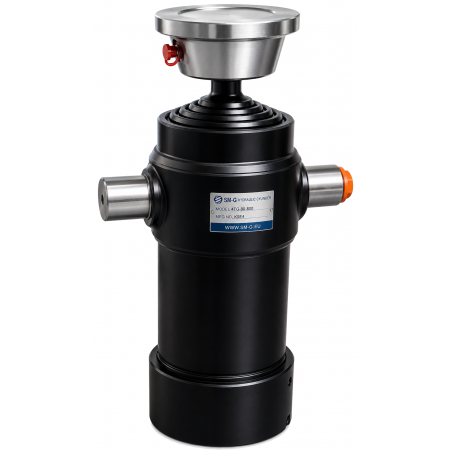 SIŁOWNIK TELESKOPOWY HYDRAULICZNY WYWROTU 7 TON ST-4 SKOK 800 mm + KOŁYSKA